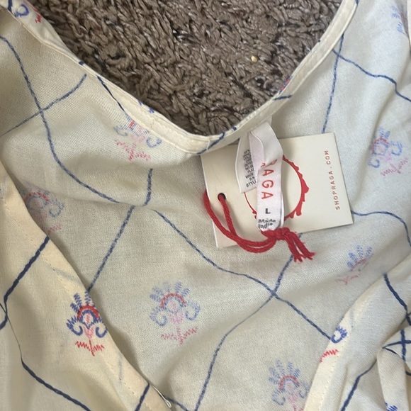 Anthropologie RAGA Cream   Sundress  Flutter Sleeves, Size Large, NWT, - Picture 4 of 5